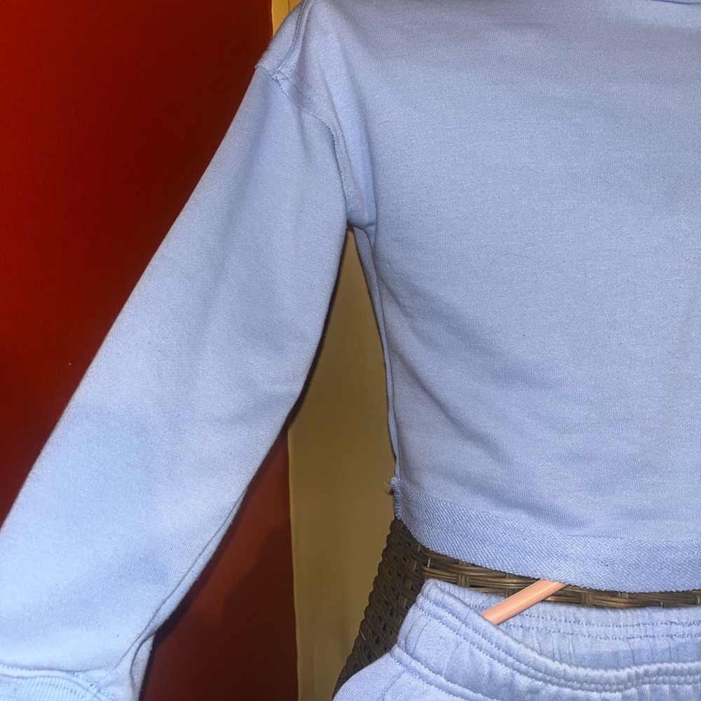 Light Blue Two-Piece Lounge Set - Picture 9 of 11